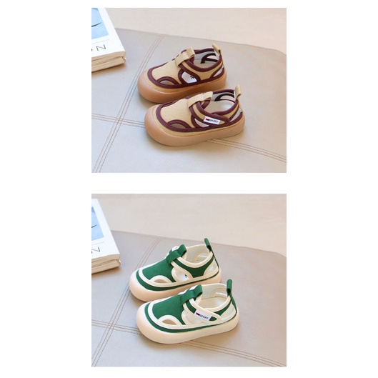 Giày sandal Vải canvas Thời Trang Xuân Hè Cho Bé Trai