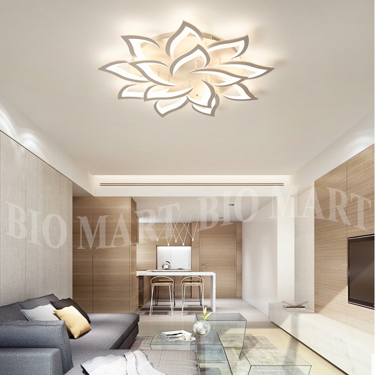 Đèn Ốp Trần Trang Trí – Đèn Âm Trần Trang Trí Phòng Khách, Gồm 3 Chế Độ Ánh Sáng, Có Điều Khiển Từ Xa Tiện Dụng – BIO116