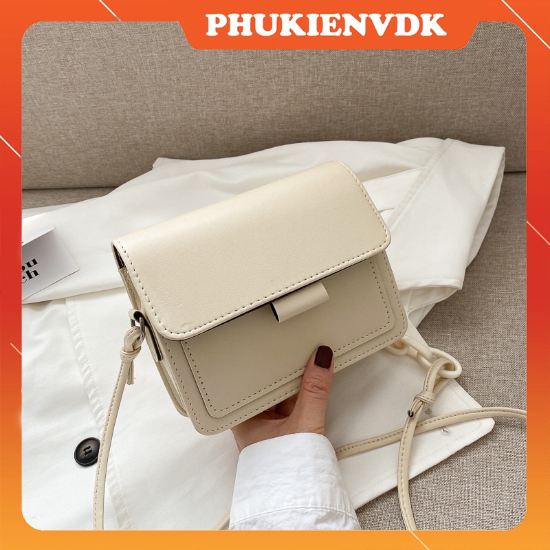 Túi xách nữ túi đeo vai vuông nhỏ retro giản dị