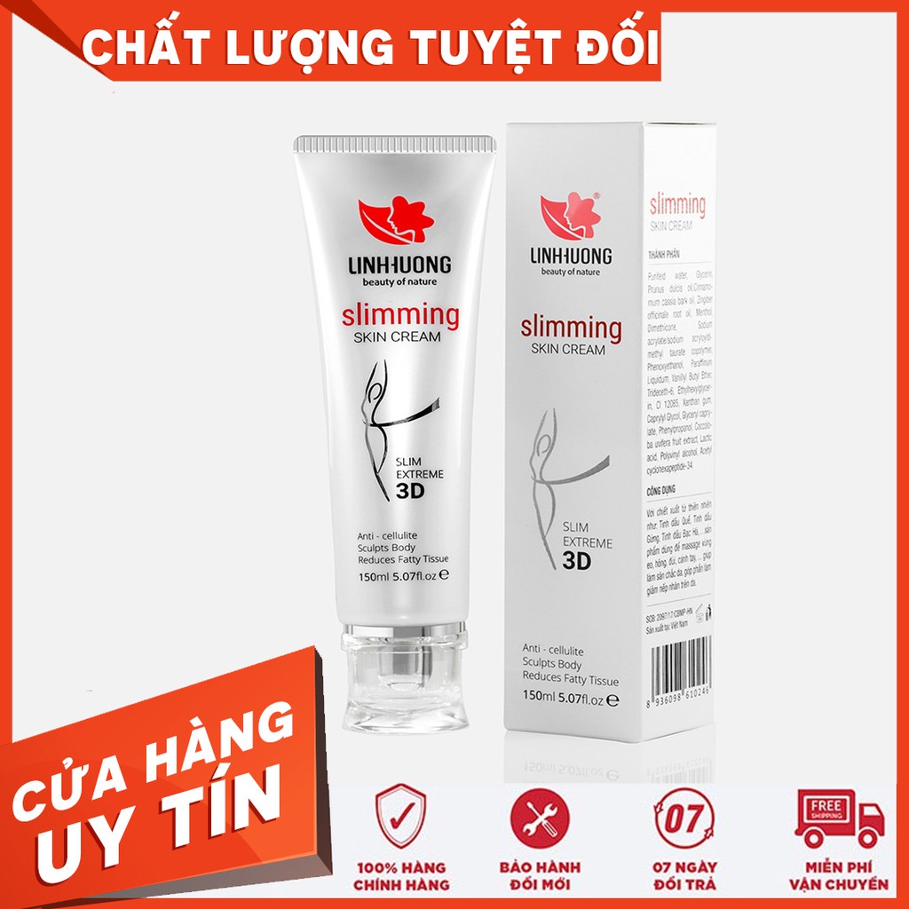 [Chính Hãng] kem tan mỡ 3d Linh Hương slimming skin cream date mới