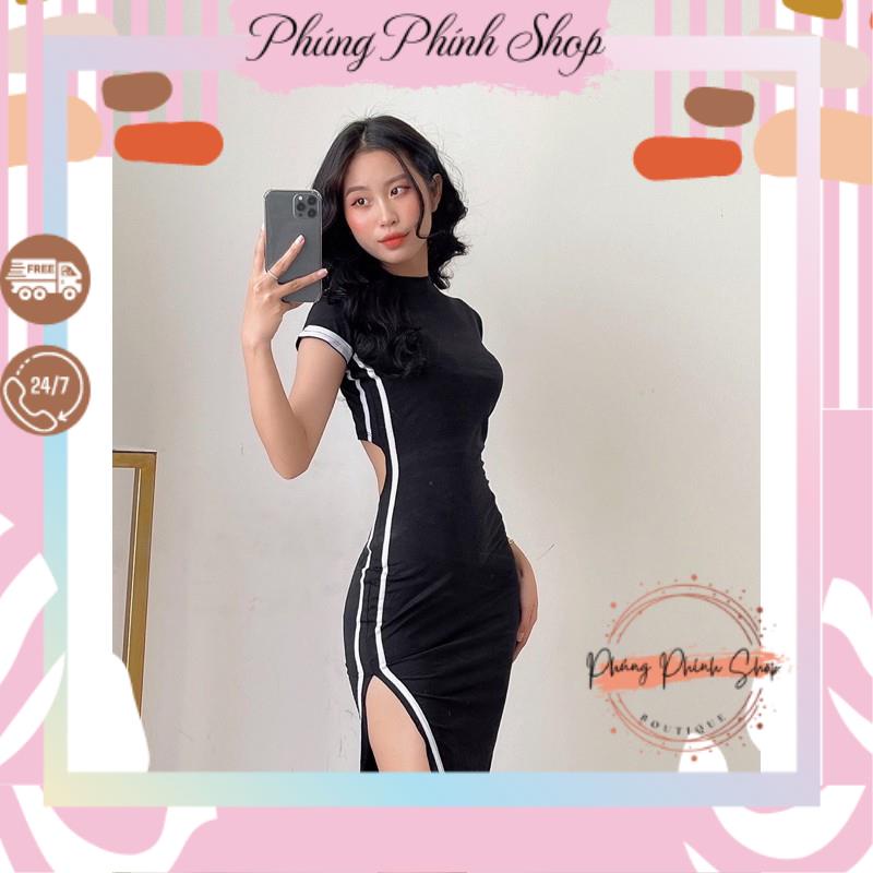 ĐẦM BODY XẺ TÀ KHOÉT EO SANG CHẢNH SEXY