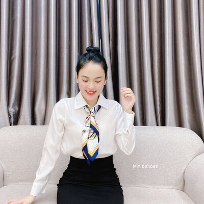 Min's Shoes - Áo Sơ Mi Tặng Kèm Khăn Lụa Sang Chảnh Áo 428