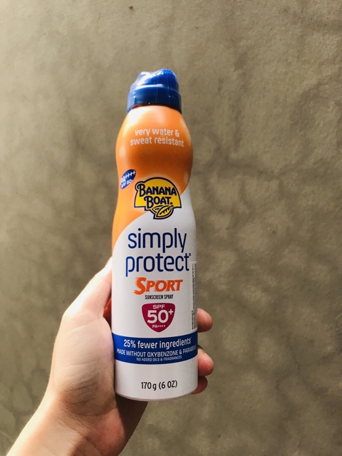 [USA] Xịt chống nắng Simply protect Sport SPF50 PA+++ 90ml Banana Boat date 4/2024