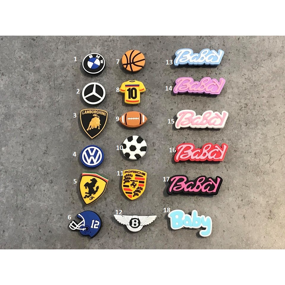 Jibbitz Gắn Dép Crocs hãng xe