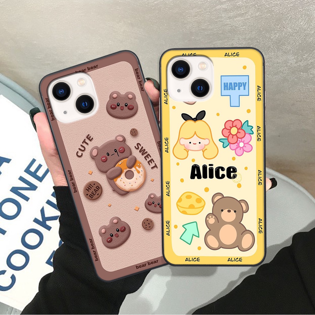 Ốp lưng ip 13 / 13 MINI in hình Gấu nâu - hồng, Gấu Be@rick  cực CUTE, DỄ THƯƠNG