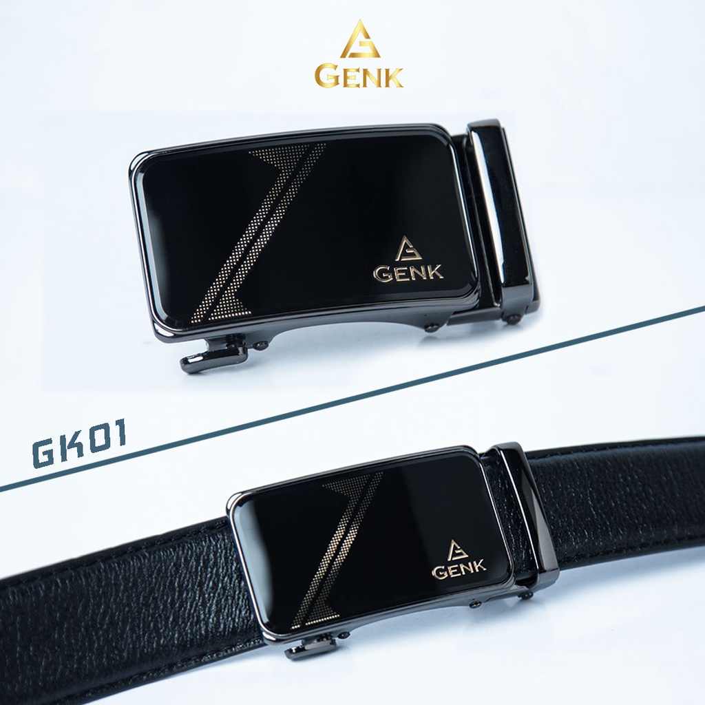 Thắt Lưng Nam Da Bò Nguyên Tấm Cao Cấp Thương Hiệu Genk GDL01