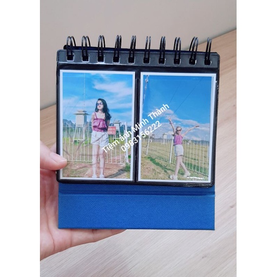 Album đựng ảnh 6x9 để bàn lomocard instax mini đựng được 68 ảnh gáy lò xo tại Tiệm ảnh Minh Thành