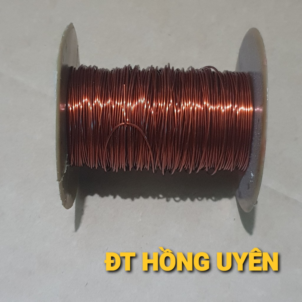 (0.8mm 200g) DÂY ĐỒNG QUẤN BIẾN ÁP CƠ, BIẾN ÁP 220v. DÂY ĐỒNG QUẤN ĐỘNG CƠ. DÂY ĐỒNG 0.8mm BỌC EMAY CÁCH ĐIỆN