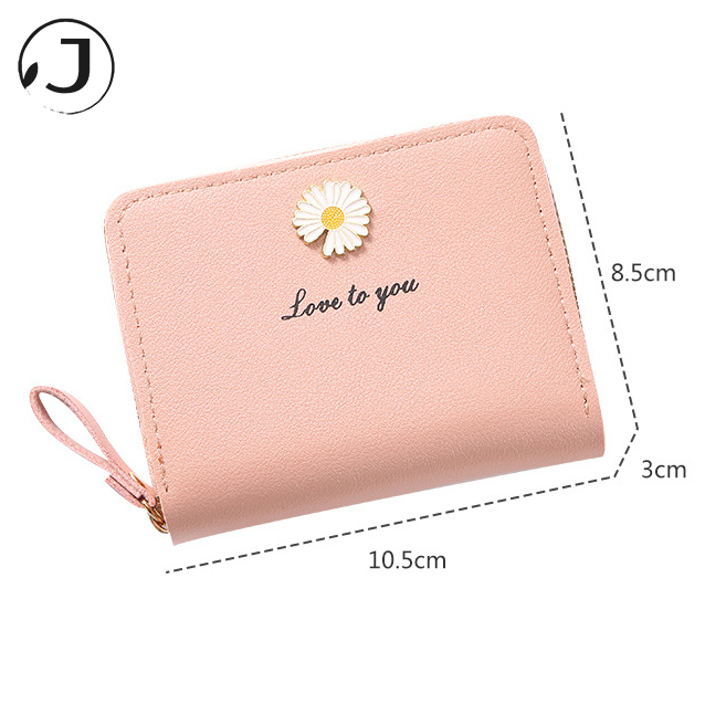 Ví da PU  Cầm Tay Ngắn đẹp mini họa tiết hình hoa cúc thời trang dành Bóp đựng tiền cho nữ | BigBuy360 - bigbuy360.vn