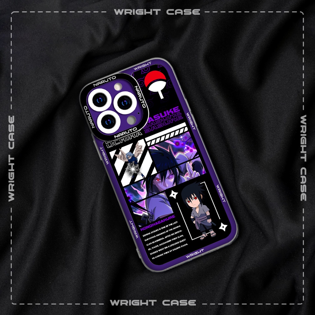 Ốp lưng iphone cạnh vuông Sasuke 2 Naruto Anime 6plus/7/8/8plus/x/xs/11/12/pro/max/plus/promax