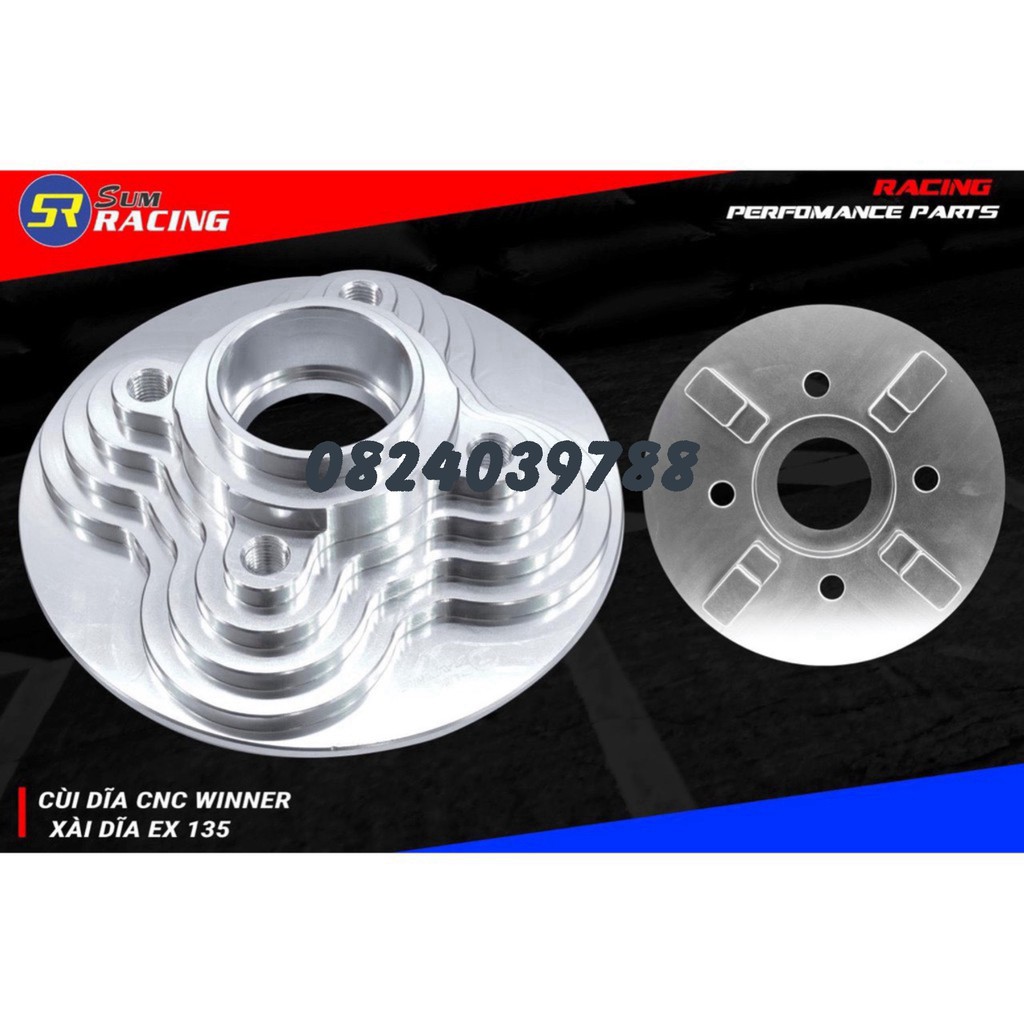 Cùi dĩa tải cnc SumRacing dành cho xe ex150, ex135, raider, winner150 xài dĩa ya 135. [siêu rẽ]