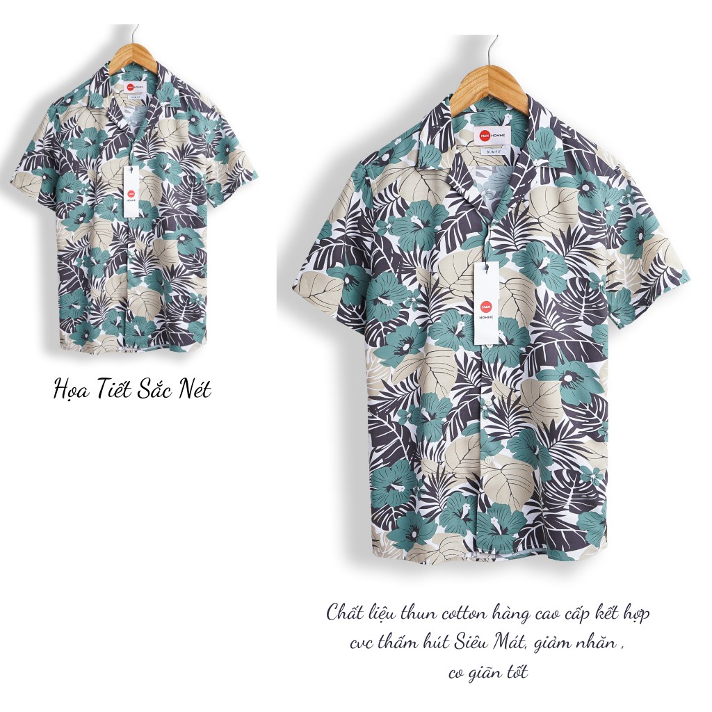 Áo Sơ Mi Đi Biển Họa Tiết Nam Tay Ngắn 14- Áo Sơ Mi Họa Tiết  Hawaii, Vintage - Hàng Cao Cấp - Không Nhăn - SMHT - GUSTA