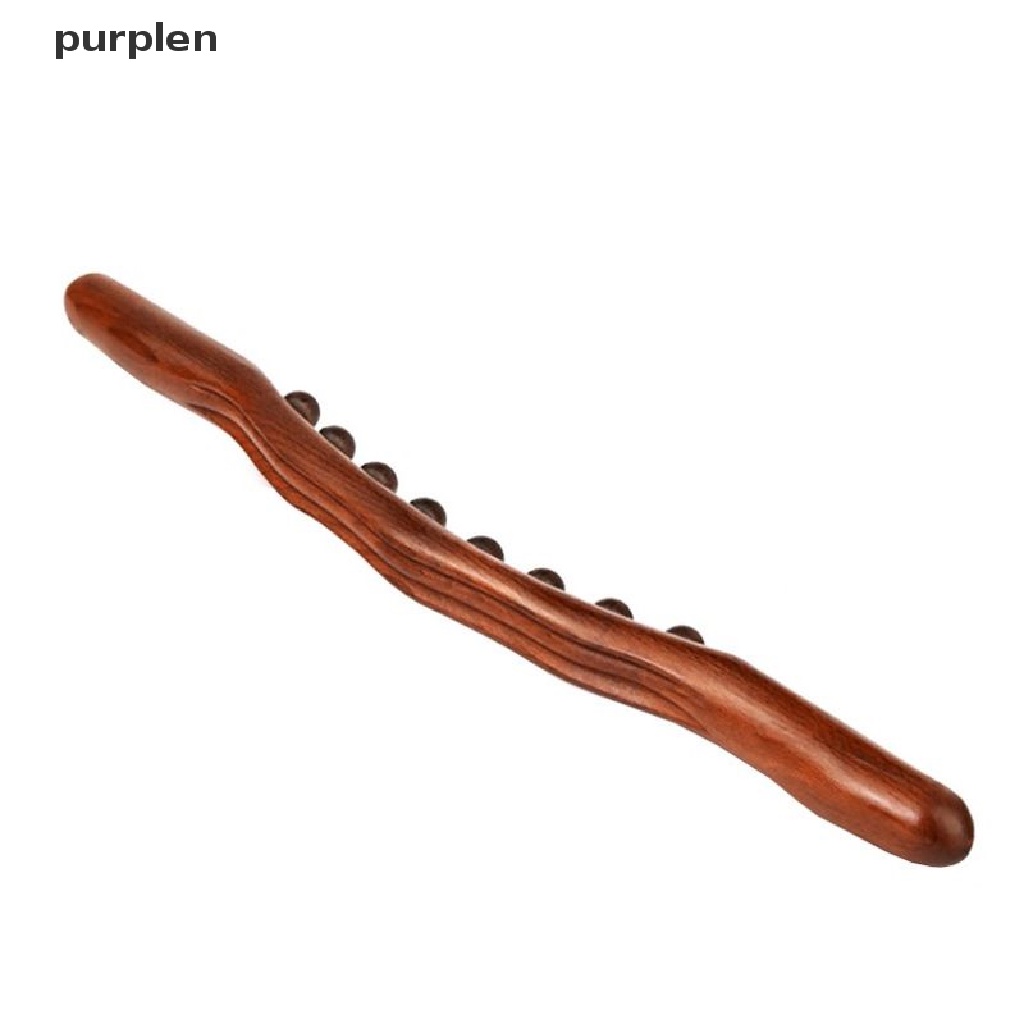 Gậy Mát Xa Gua Sha 8 Hạt Bằng Gỗ Carbon Hóa Lưng / Cơ Thể