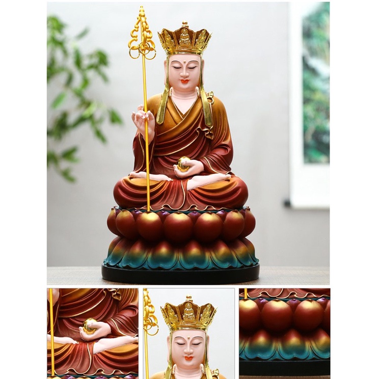 Tượng Địa Tạng Vương Bồ Tát bằng composite dáng ngồi cao 30-38 cm - TỰ THANH QUÁN