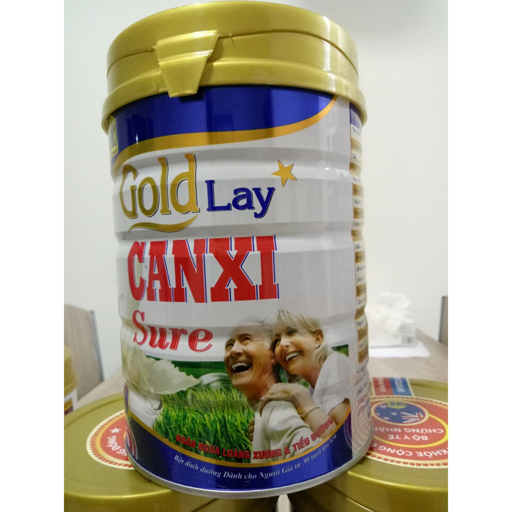 Sữa goldlay canxi 900g dành cho người già, ngừa loãng xương và tiểu đường