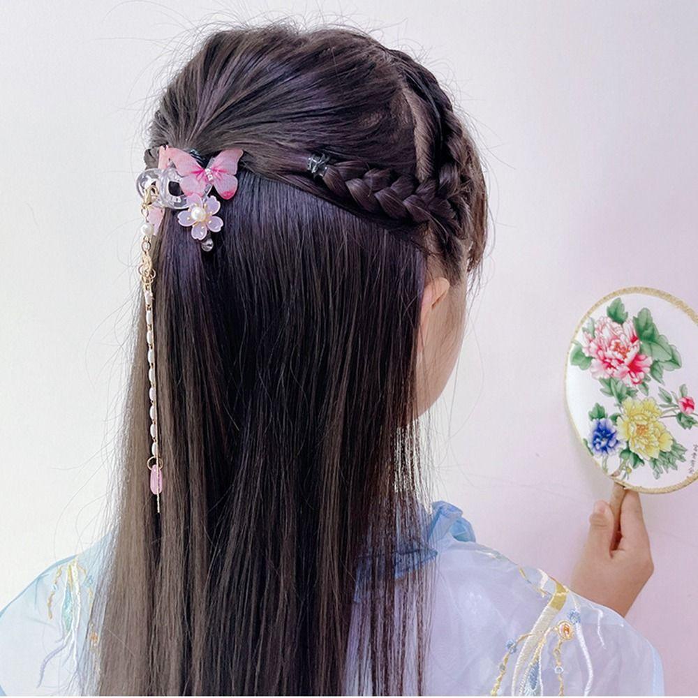 Trâm Cài Tóc Phối Tua Rua Kiểu Hán Phục Trung Hoa Dễ Thương Cho Bé Gái