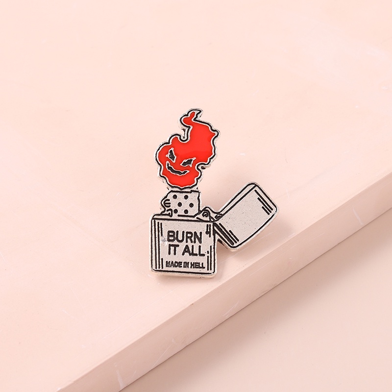 Ghim Cài Áo Hình Bật Lửa Hoạt Hình Sáng Tạo Vui Nhộn