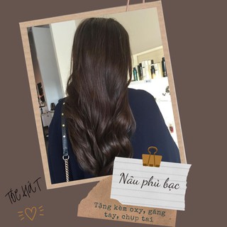Thuốc nhuộm tóc NÂU PHỦ BẠC tự nhuộm tại nhà