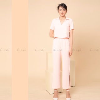 Bộ đồ mặc nhà The Maple form dài lụa xẻ tà hiện đại