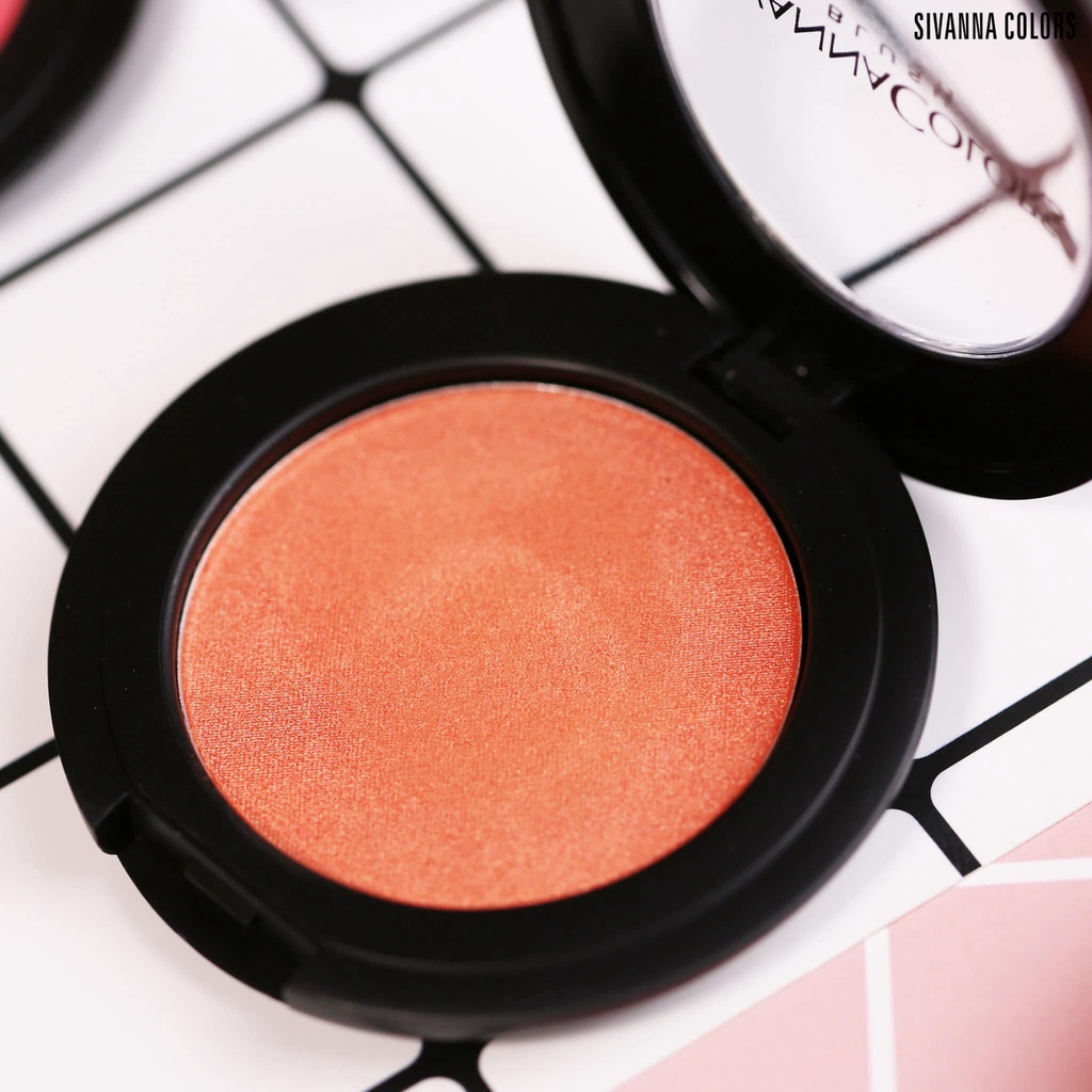 Phấn Má Hồng Sivanna Màu Cam Gạch Có Nhũ Nhỏ Xinh Sivanna Colors HF847