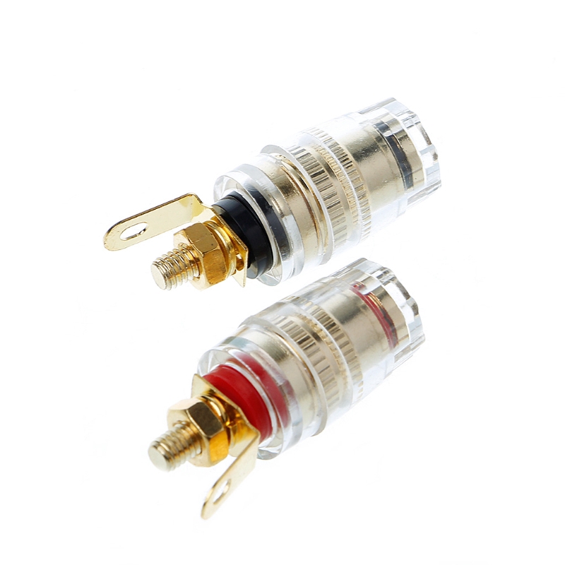 Đầu kẹp loa 4mm chuyên dụng có màu đen và đỏ tiện lợi