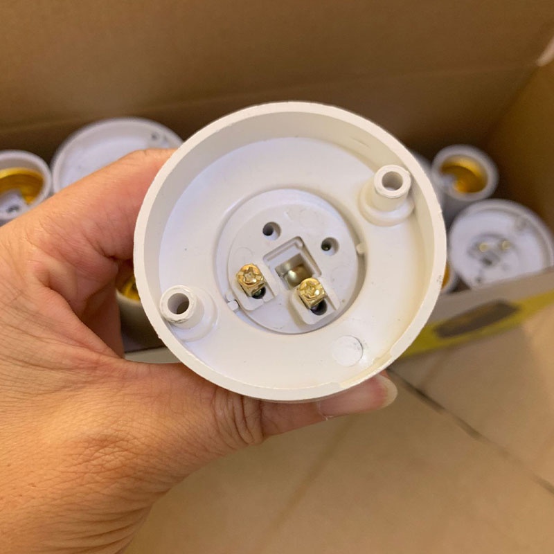 Đuôi Đèn E27 Gắn Tường  Đa Năng - Đui Đèn Xoáy Đứng Và Chếch 45 Độ - DD03 - Gia dụng Tý Tẹo