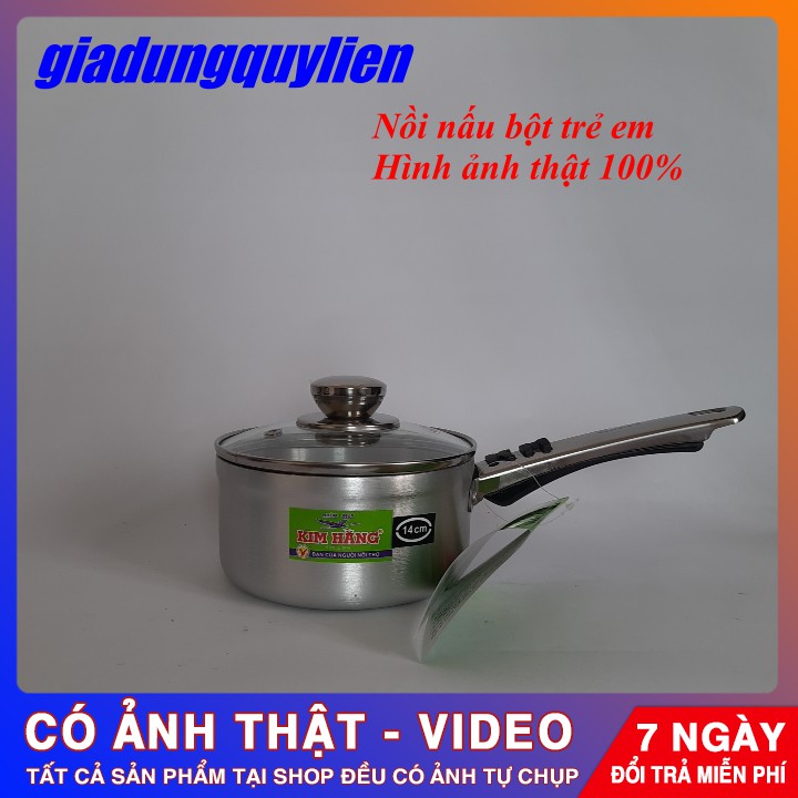 Nồi nấu bột , nấu cháo inox cho bé , đáy 2 lớp cao cấp [Hình Thật 100%]