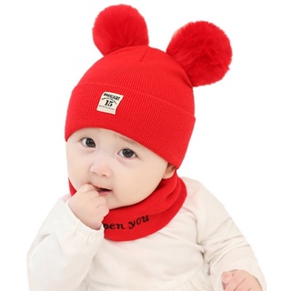 SET KHĂN MŨ QUẢ BÔNG CHO BÉ