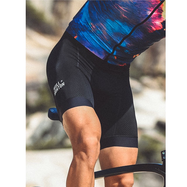 Monton Quần Short Yếm 20D Có Đệm Gel Hình Đầu Lâu Cho Nam Chạy Xe Đạp