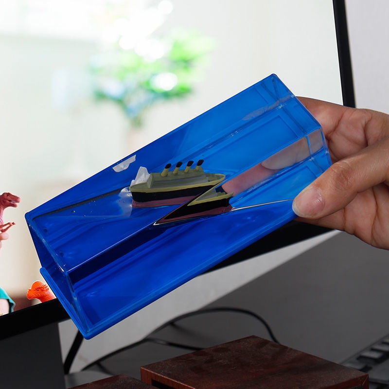 Mô hình 3D trang trí TÀU VƯỢT SÓNG GIÓ bàn làm việc, taplo xe tạo ĐỘNG LỰC