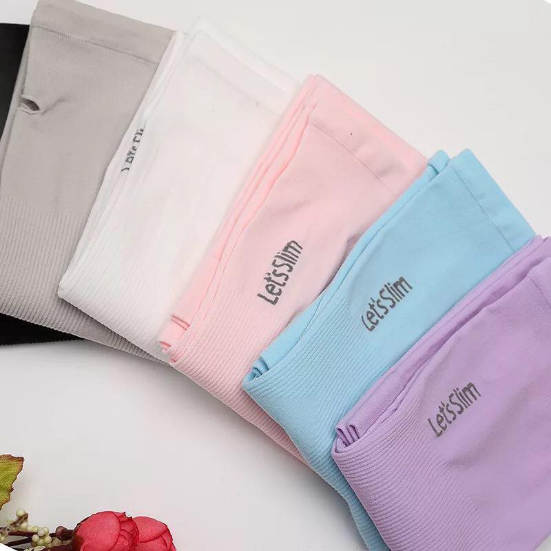 Găng Tay Chống Nắng Letslim  - Găng tay chống nắng cotton chất liệu mát tay dài sỏ ngón