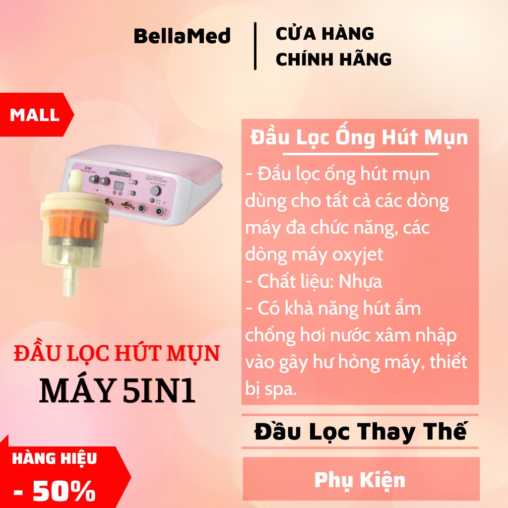 Đầu lọc máy hút mụn, máy 5in1 - đầu lọc máy spa