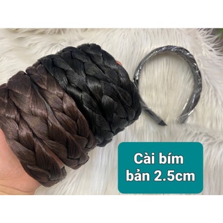 Combo 2 cái Bờm cài tóc thắt bính (1cm/1.5cm/2cm/2.5cm)