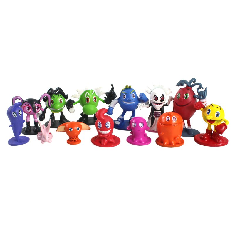 12 Cái / lốc Pac Man Hoạt Hình Dễ Thương Ghostly Adventures Nhân Vật Hành Động Pacman Pixels Phim Nh