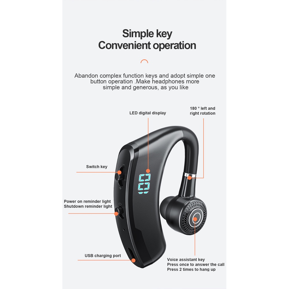 Tai Nghe Bluetooth V5.2 Không Dây V9 V9s Chống Ồn Tai Nghe Màn Hình Hiển Thị Led