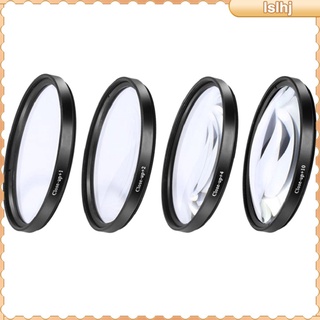 [giá giới hạn] 4 Pieces Close-up Filter Kit, +1 +2 +4 +10,  Filter Accessory  Conversion Lens, with Lens Filter Pouch
