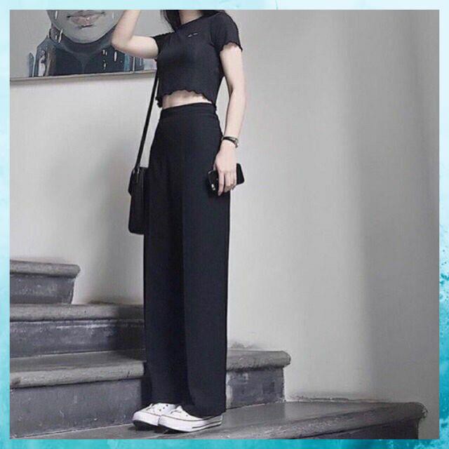 Quần Ống Rộng Nữ Lưng Cao, Quần Ống Suông Nữ Lưng Cao Khóa Trước không Cúc | BigBuy360 - bigbuy360.vn