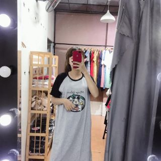 Váy suông cotton . Bầu bí bon chen