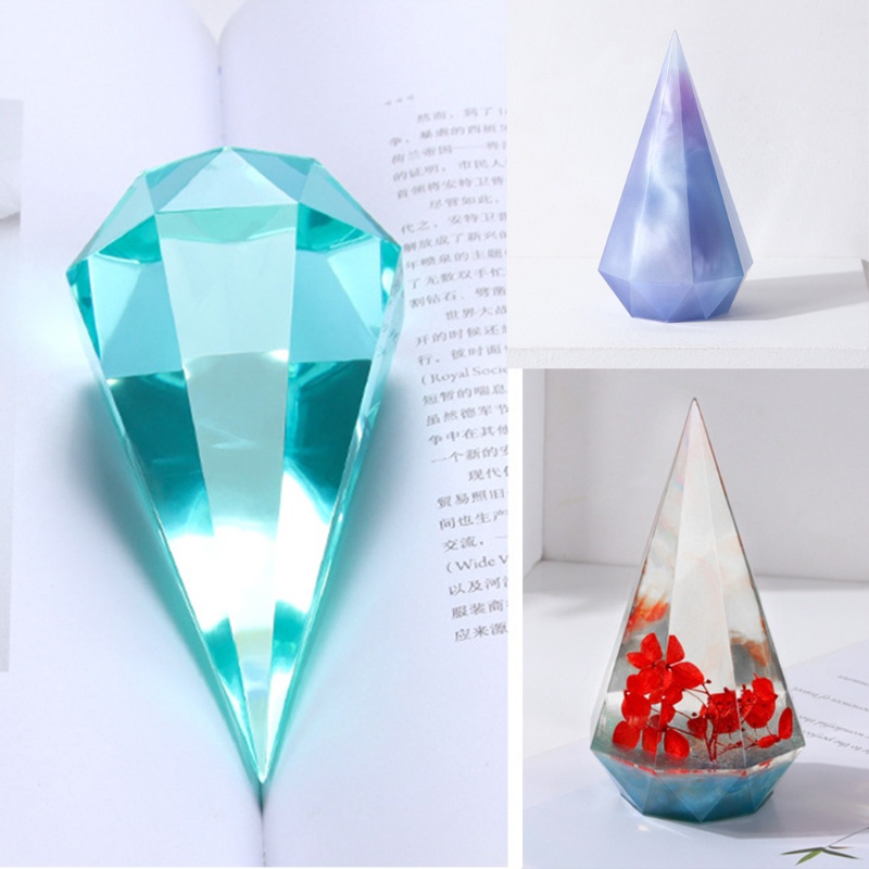 Khuôn Silicone Hình Kim Cương Làm Nến Trang Sức Thủ Công DIY