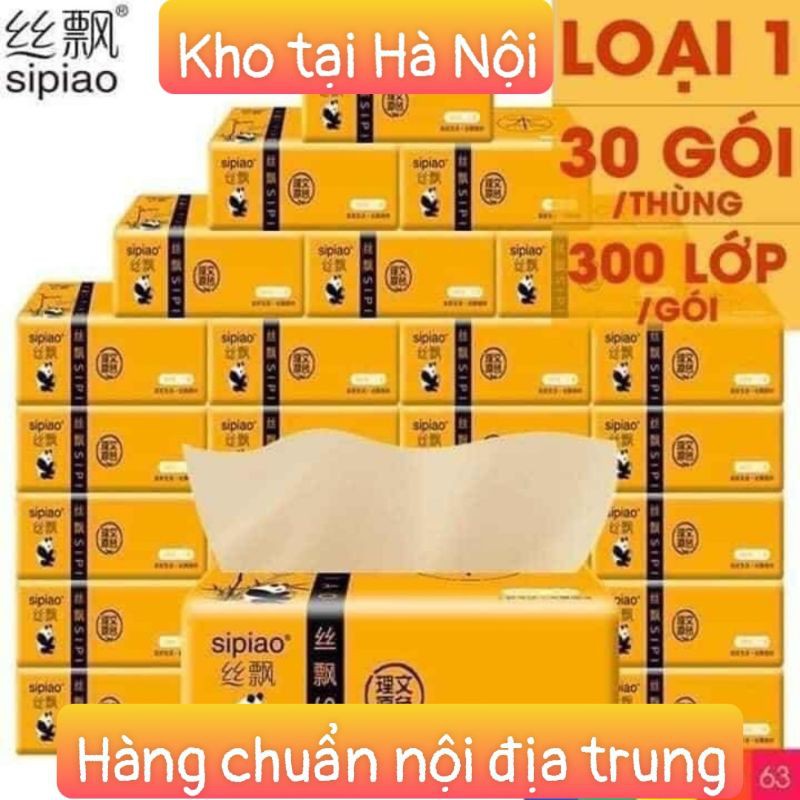 Thùng 30 Gói giấy ăn 💥 HÀNG LOẠI 1 💥 giấy ăn Gấu Trúc Sipiao an toàn siêu dai , bền, đẹp