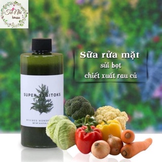 Sữa rửa mặt thải độc rau củ Wonder Bath Super Vegitoks Cleanser
