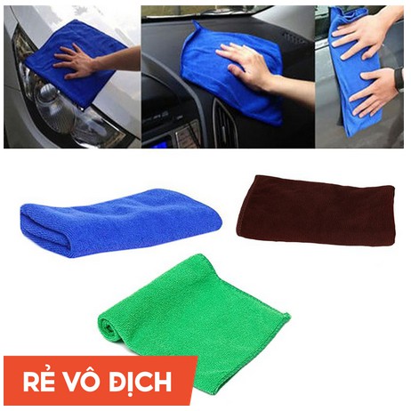 Khăn Lau Xe  Khăn Vệ Sinh Xe Oto Khổ 25x25cm Sợi Siêu Nhỏ Dùng Vệ Sinh Xe Ô Tô Đa Năng Tiện Dụng