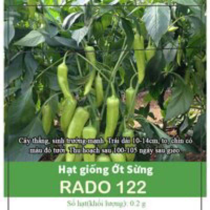 Hạt Giống Ớt Sừng 122 (0.2gr)