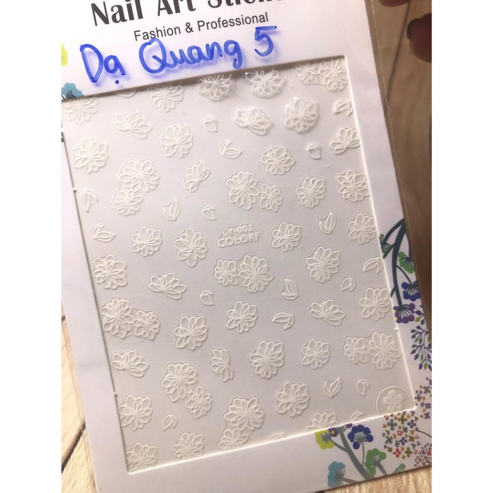 Hình dán móng tay Dạ Quang số 5