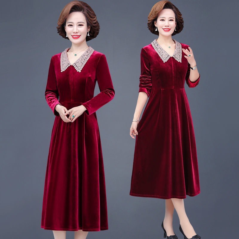 Váy đầm nhung trung niên