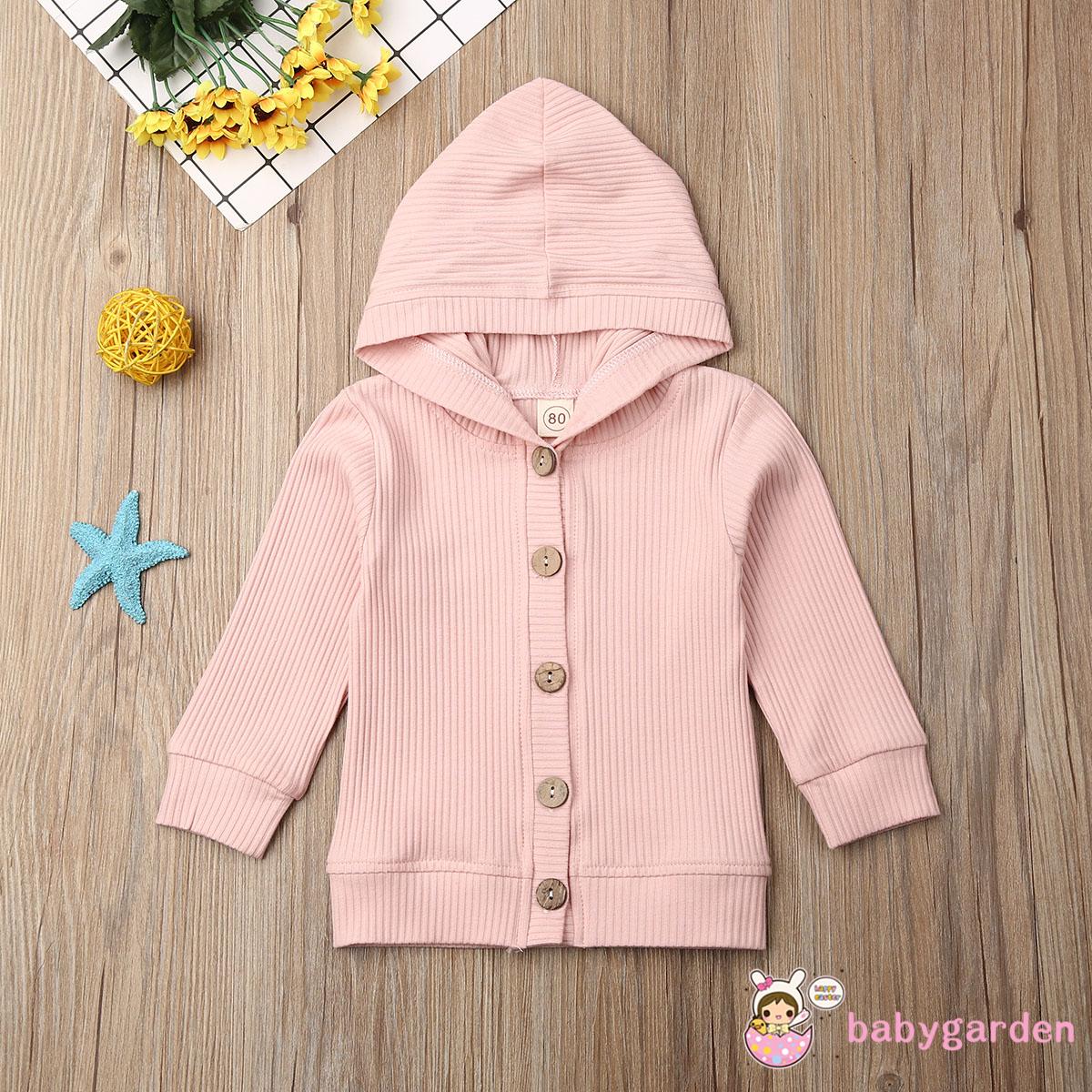 Áo Khoác Cardigan Màu Trơn Cho Bé Gái Từ 0-24 Tháng Tuổi