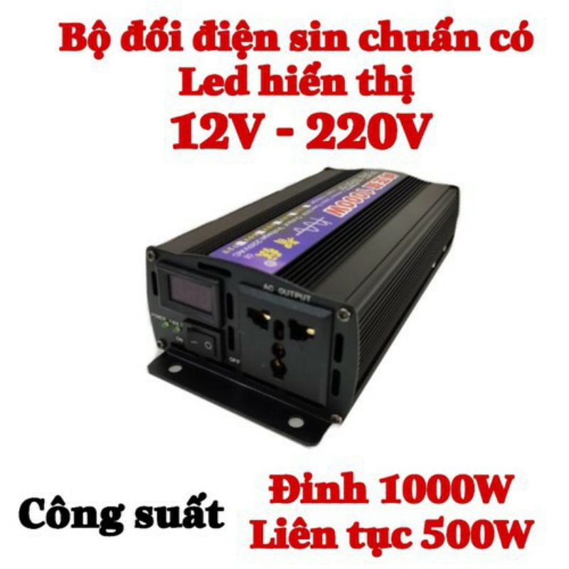 Bộ kích điện sin chuẩn 1000W 12V sang 220V
