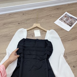 Váy umi cổ vuông - Hàng thiết kế tuelam1103