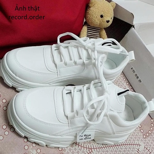 Giày sneakers bánh mì ulzzang  thể thao nữ trắng
