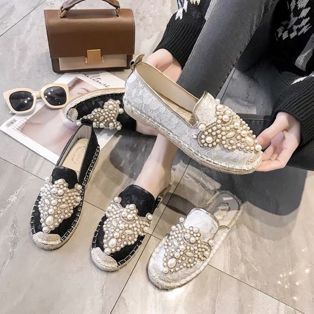 (ORDER) Giày đế bằng kết đá BIG SIZE 36-43